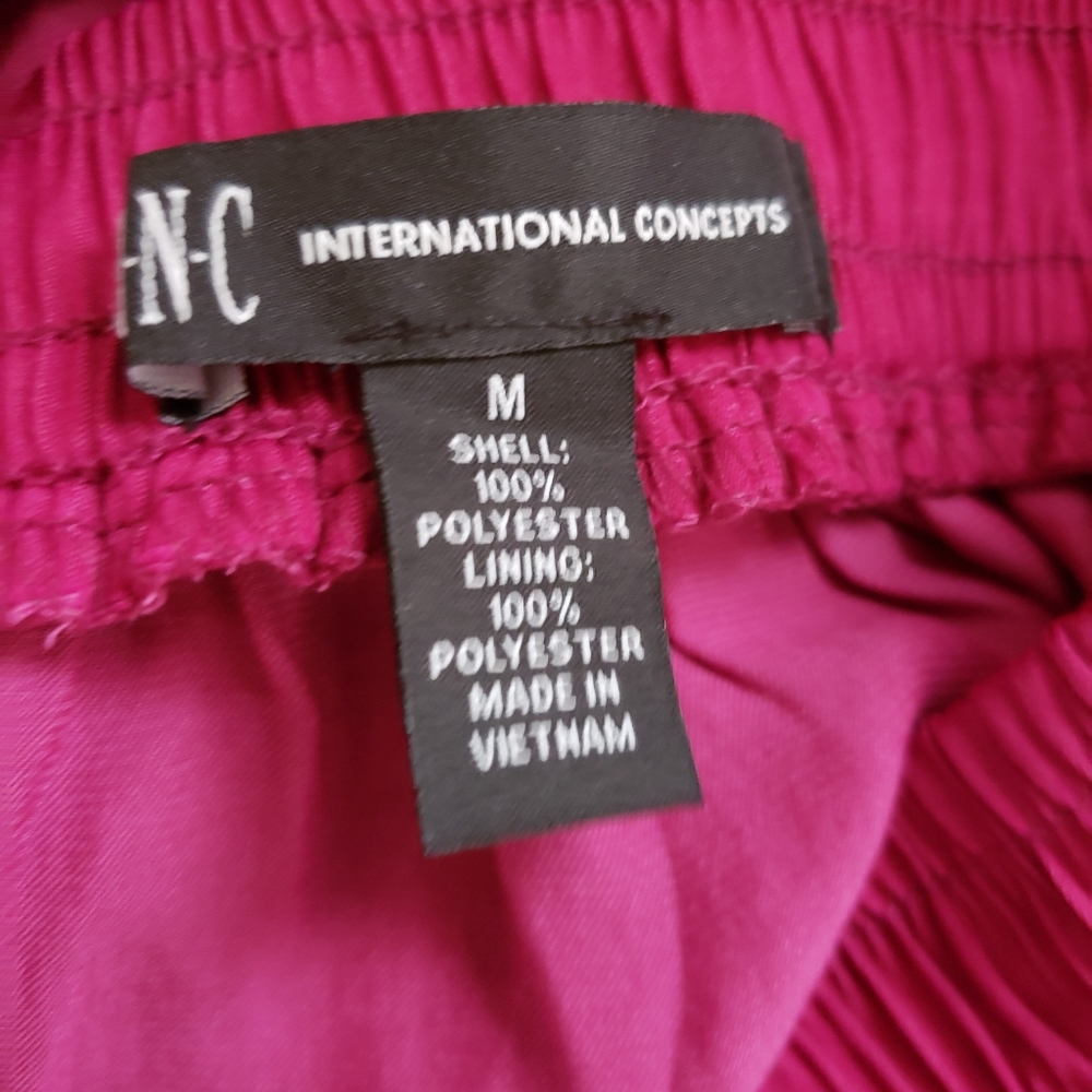 INC International Concepts Off-Shoulder High-Low Dress in Magenta - Picture 9 of 9